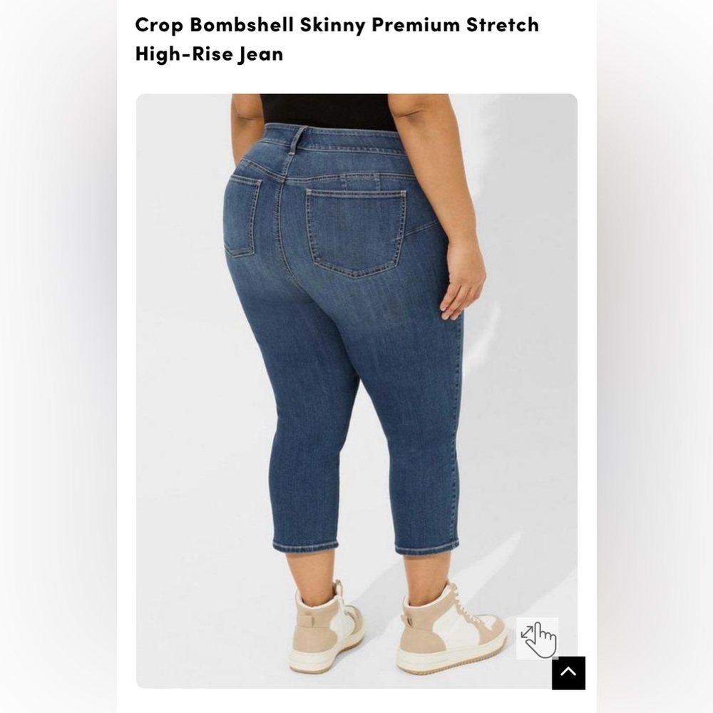 Torrid crop bombshell high rise skinny jeans - Picture 2 of 6